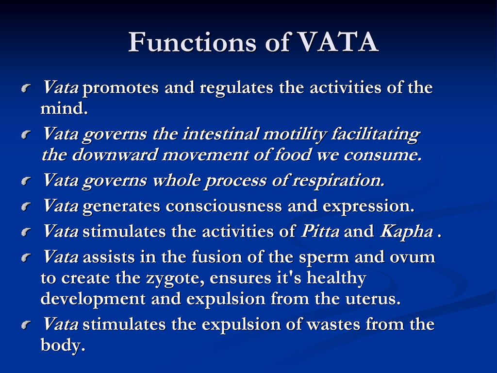 Functions VATA